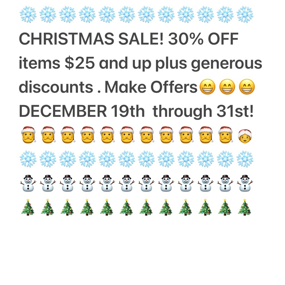 Christmas Sale Announcement